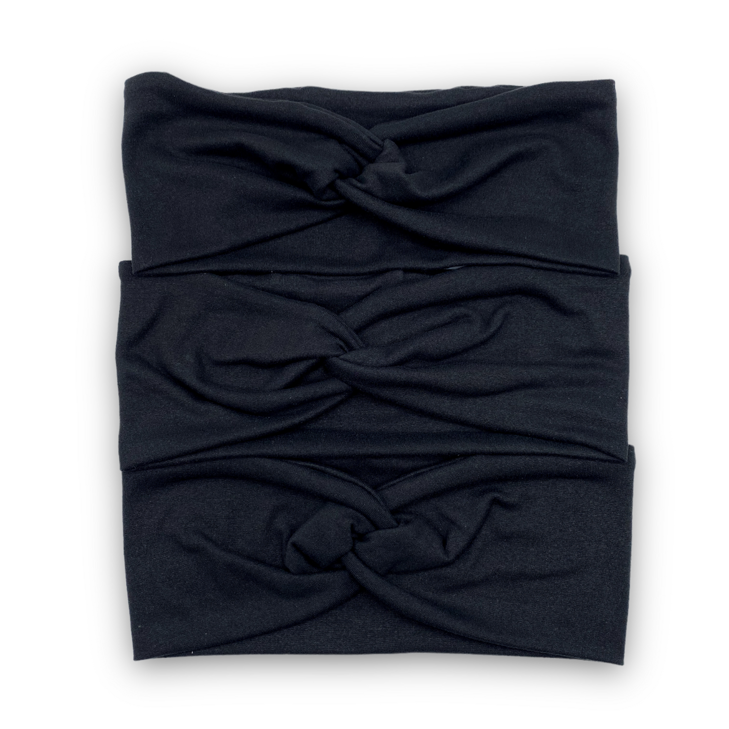 Solid Black THICK Yoga Stretch Headband