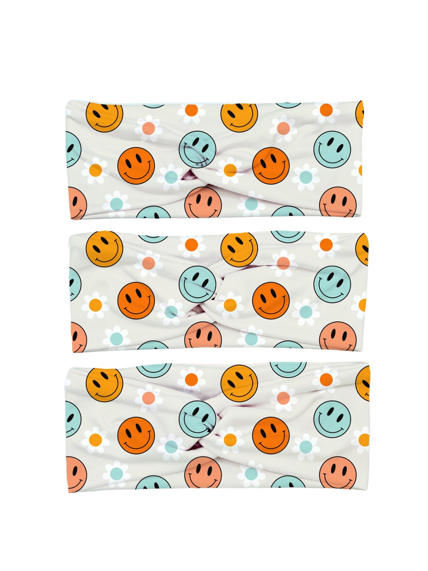 Retro Smiley Face Yoga Stretch Headband