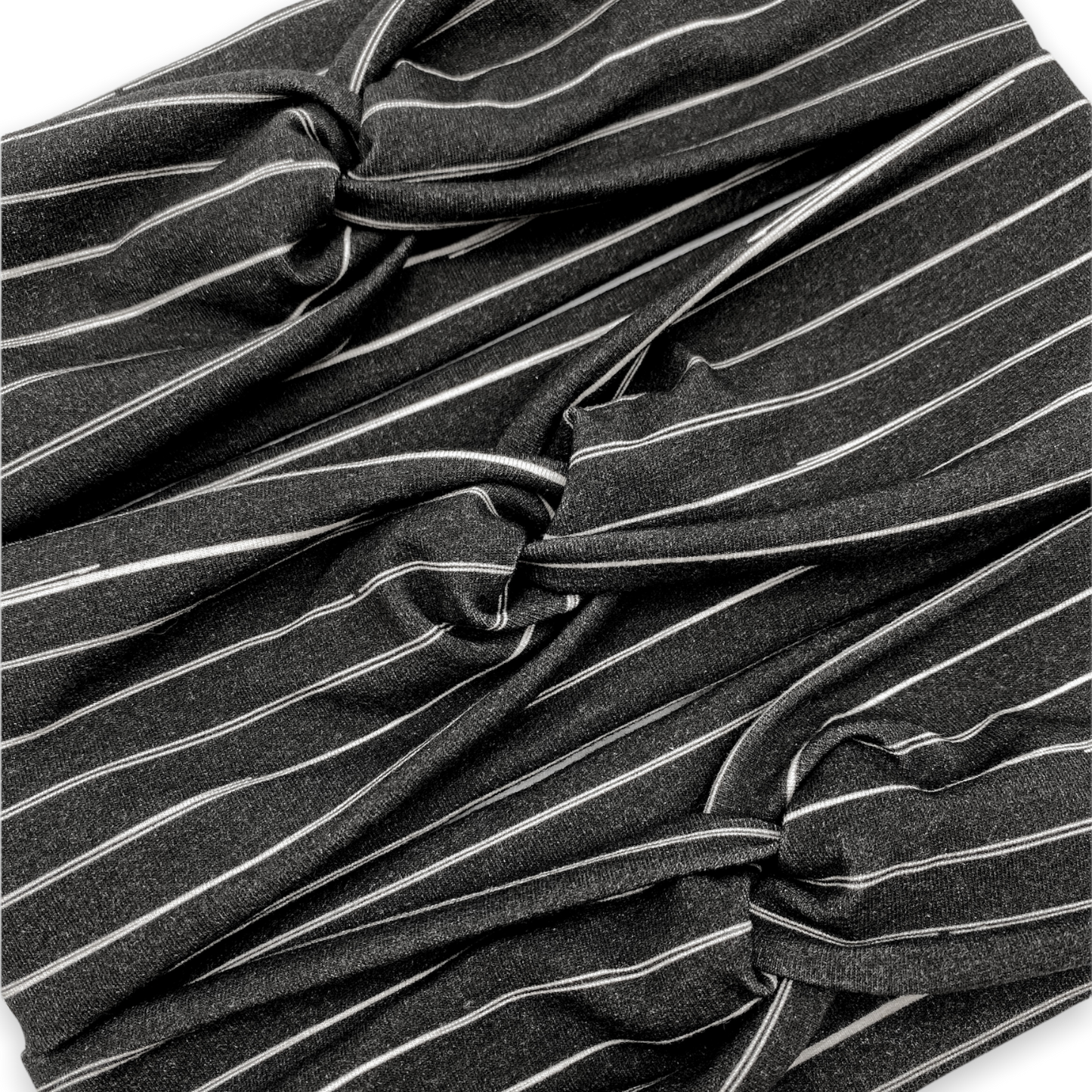 White Stripe on Black Headband