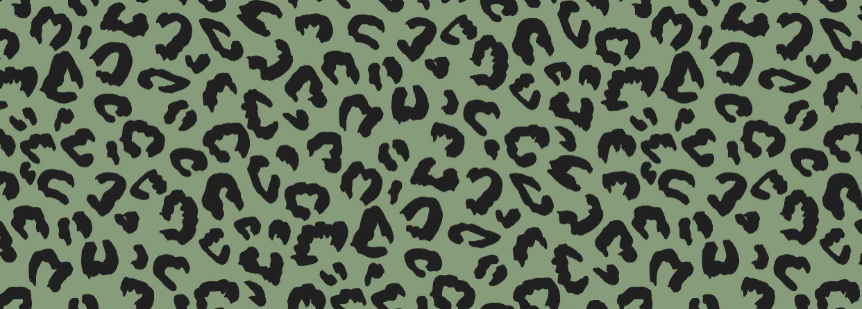 Olive Cheetah Yoga Stretch Headband