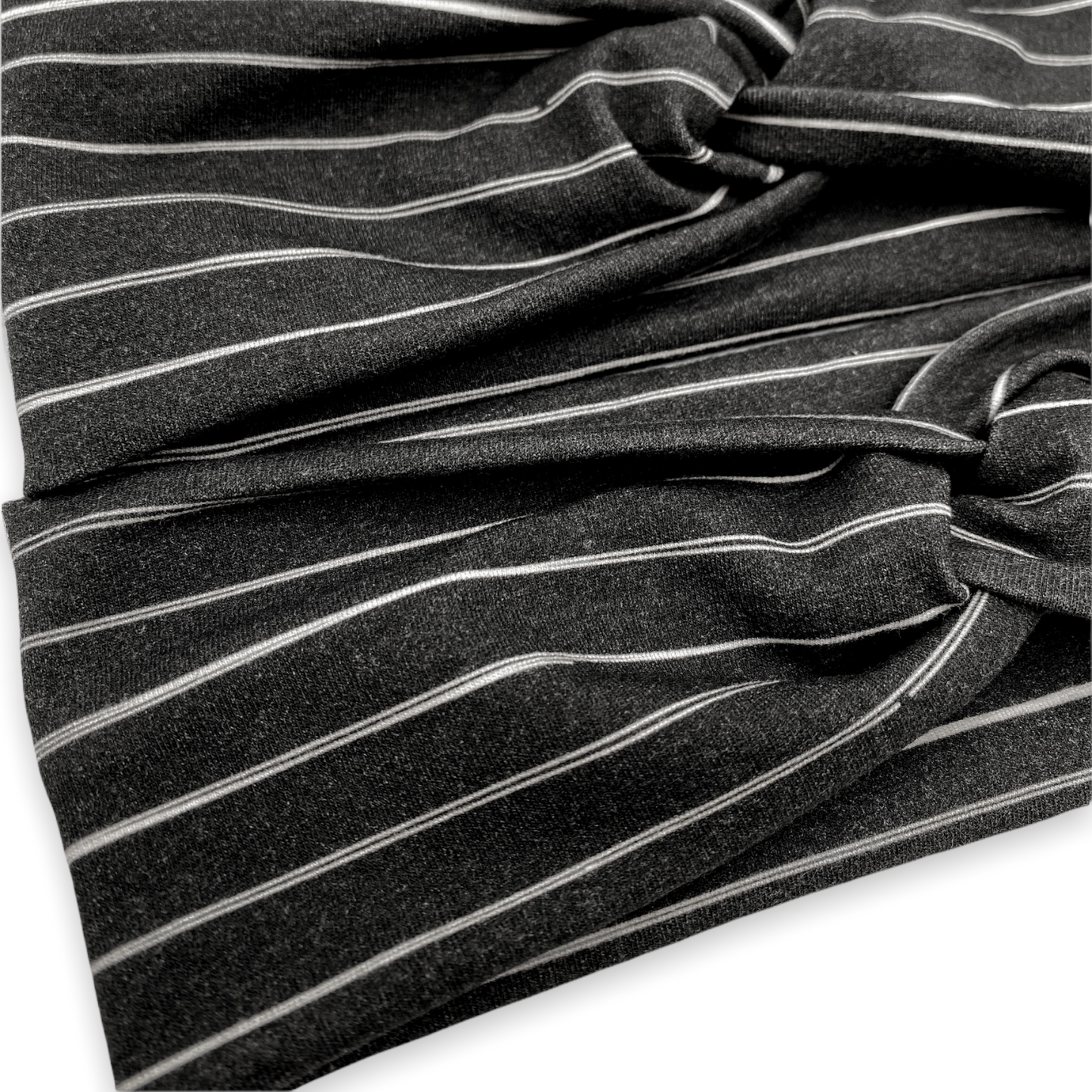 White Stripe on Black Headband