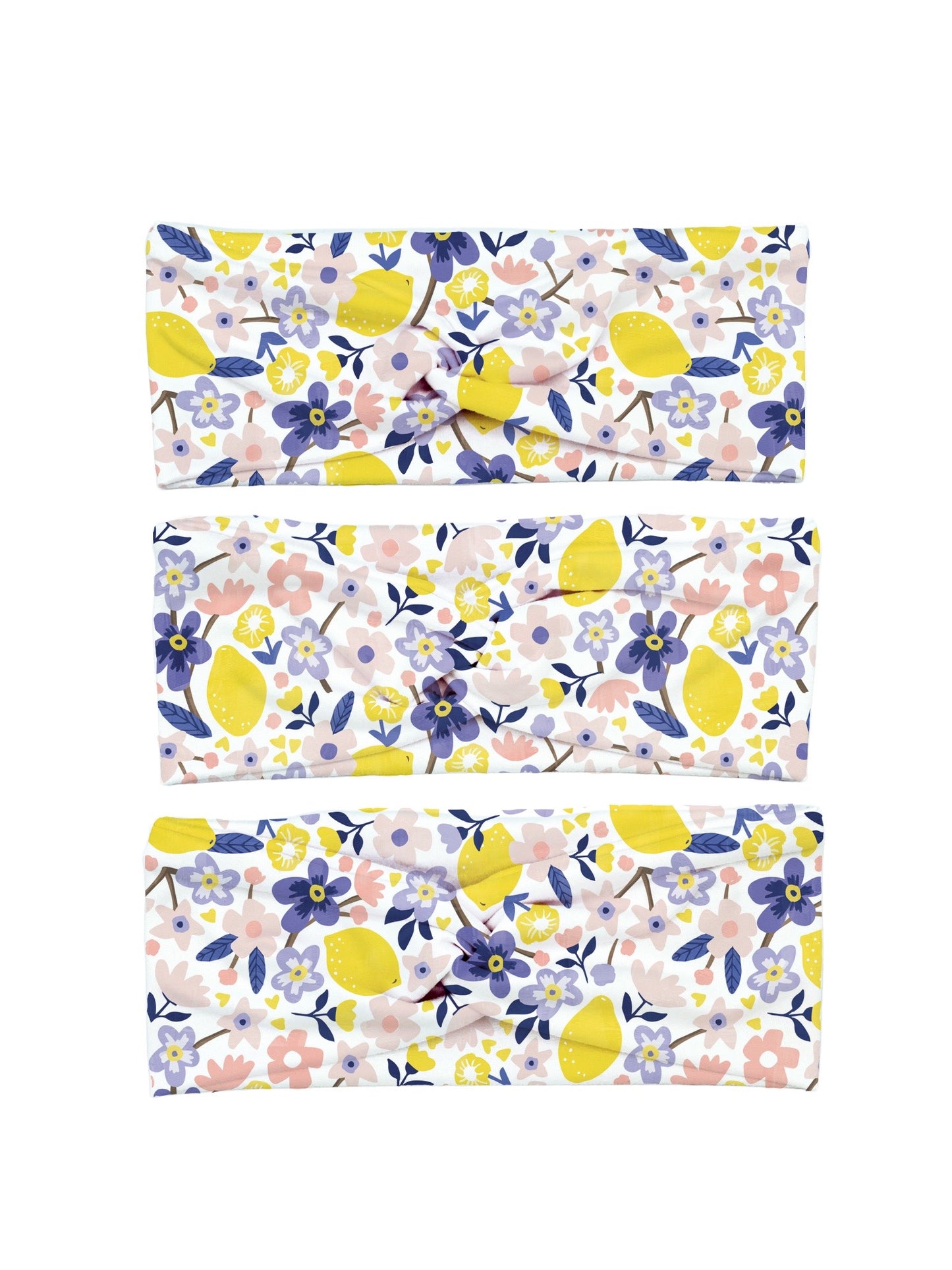 Floral Lemons Yoga Stretch Headband