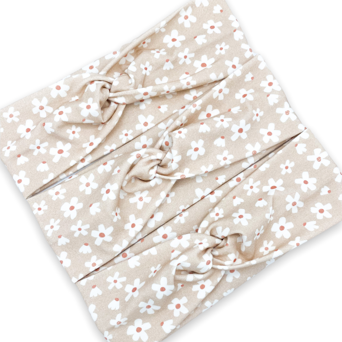 Beige Daisy Garden Headband