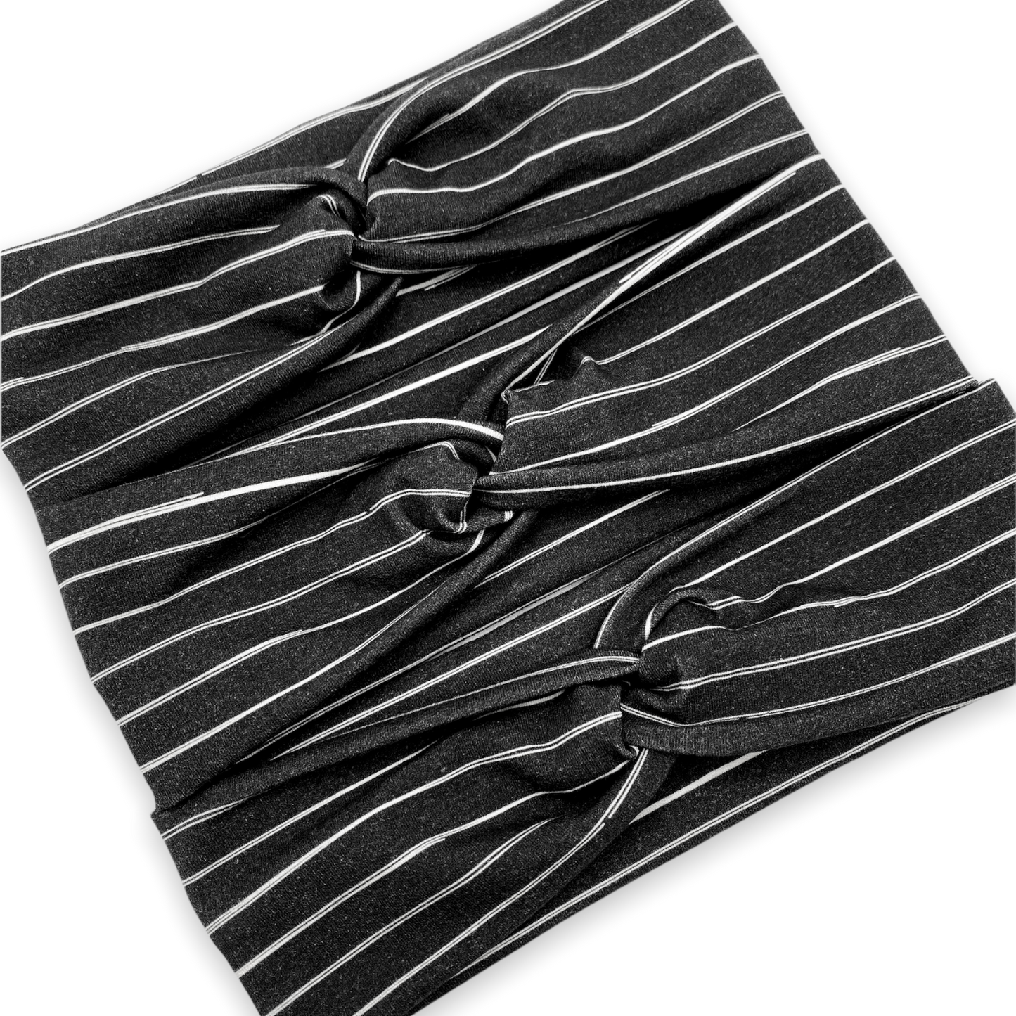 White Stripe on Black Headband