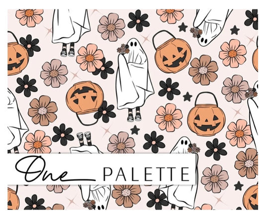 Ghosts & Pumpkin Buckets Halloween Headband
