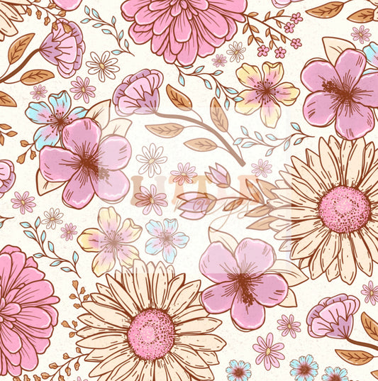 Summer Floral Yoga Stretch Headband