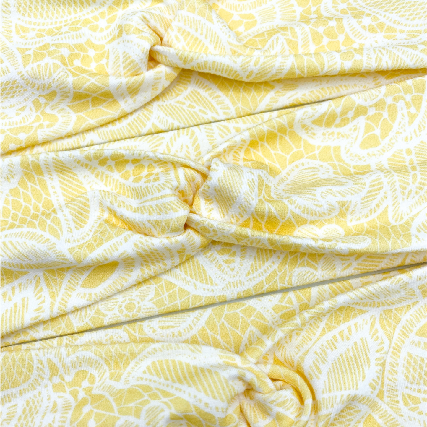Pale Yellow Faux Lace Headband