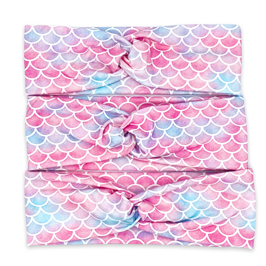 Pink Mermaid Scales Headband