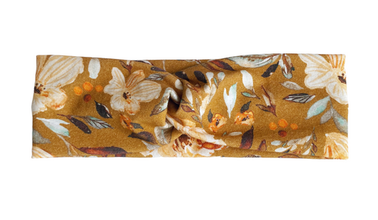 Mustard Sweet Pea Floral Headband