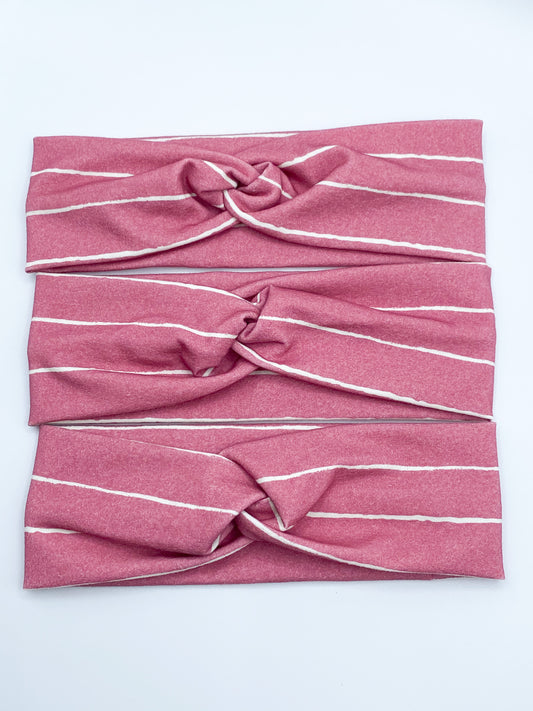 Deep Mauve Pinstripe Headband