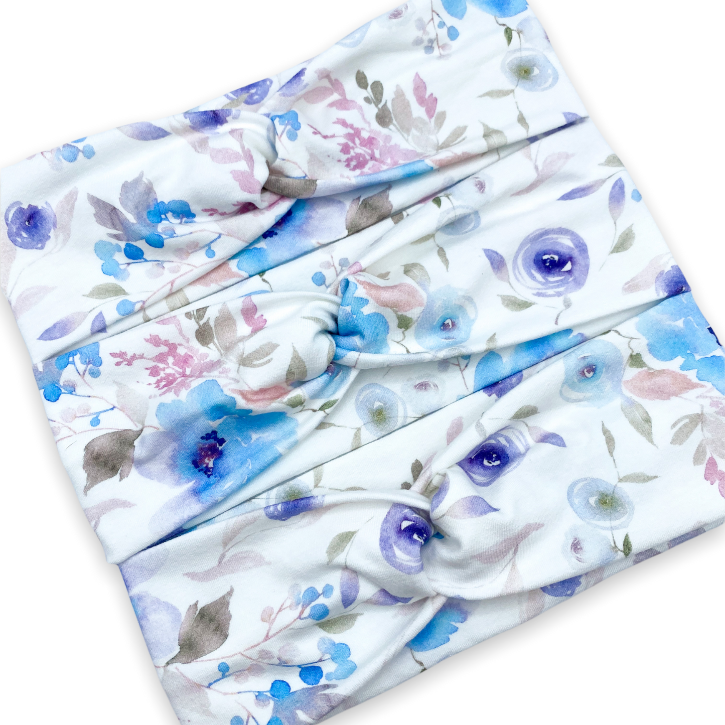 Blue Sugar Blooms Headband