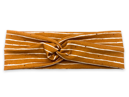 Pumpkin Glitter Striped Headband