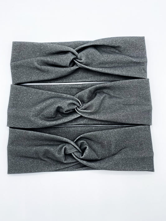 Solid Charcoal Headband