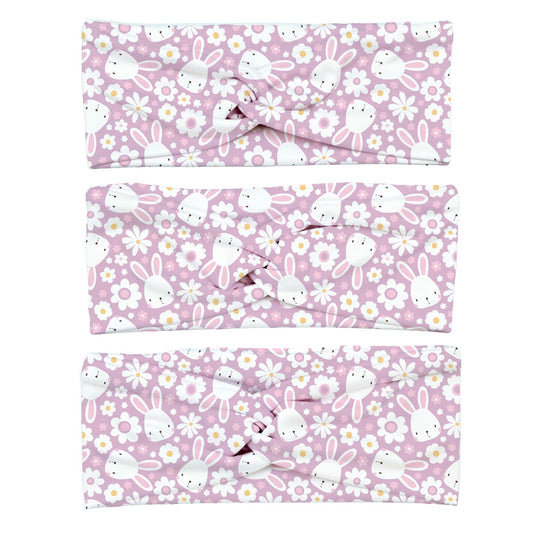 Purple Easter Bunny Yoga Stretch Headband