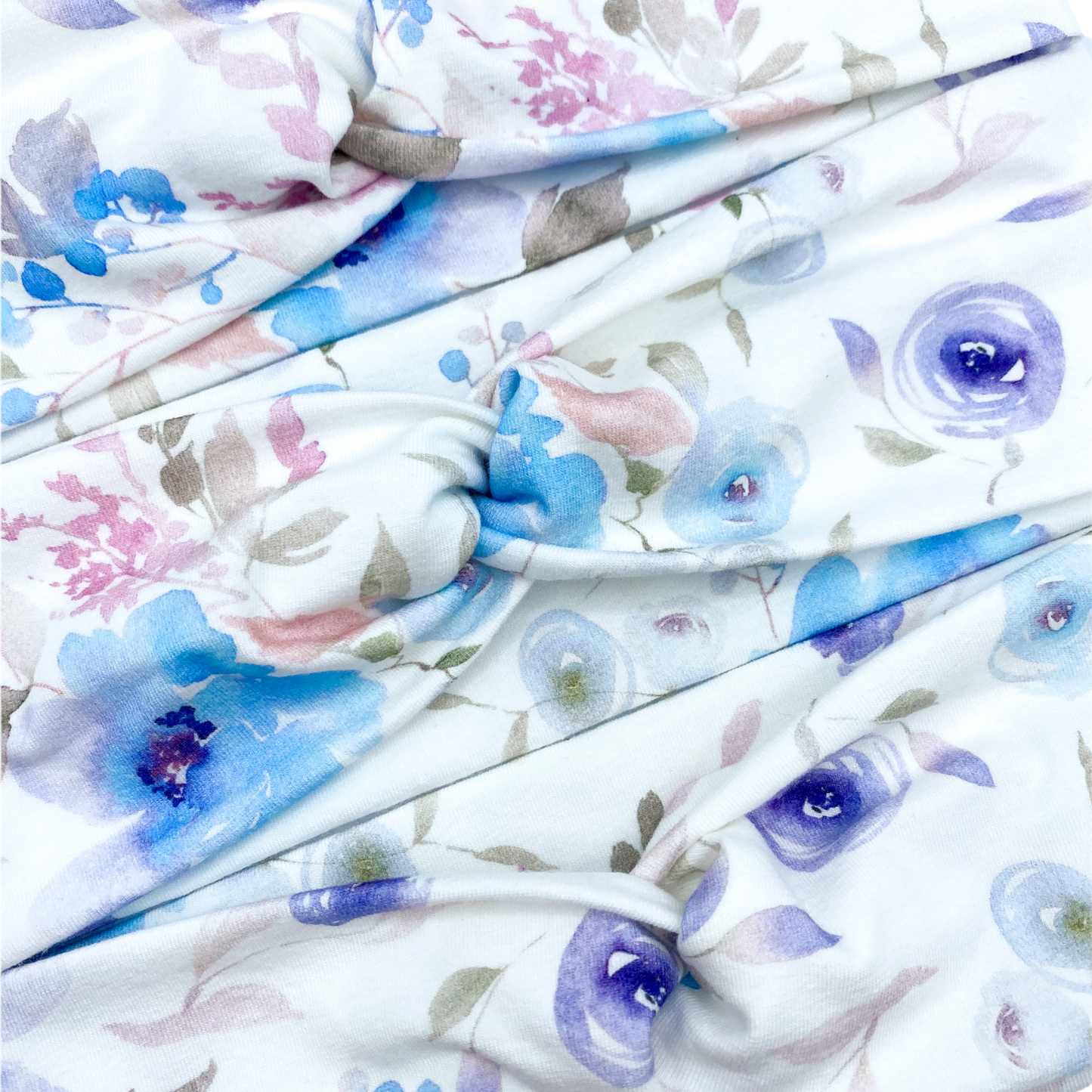 Blue Sugar Blooms Headband