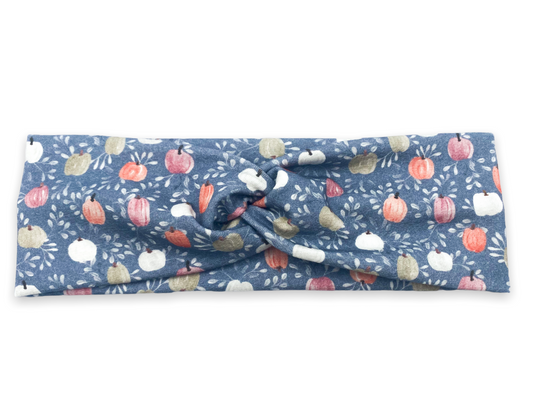 Dusty Blue Pumpkins Headband
