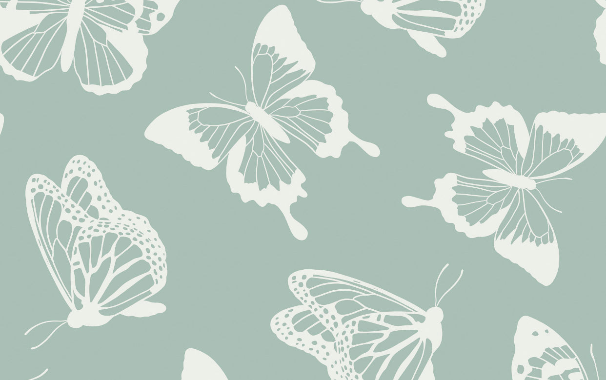 White Butterflies Yoga Stretch Headband
