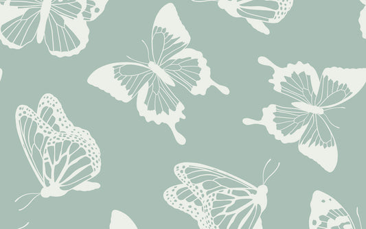 White Butterflies Yoga Stretch Headband