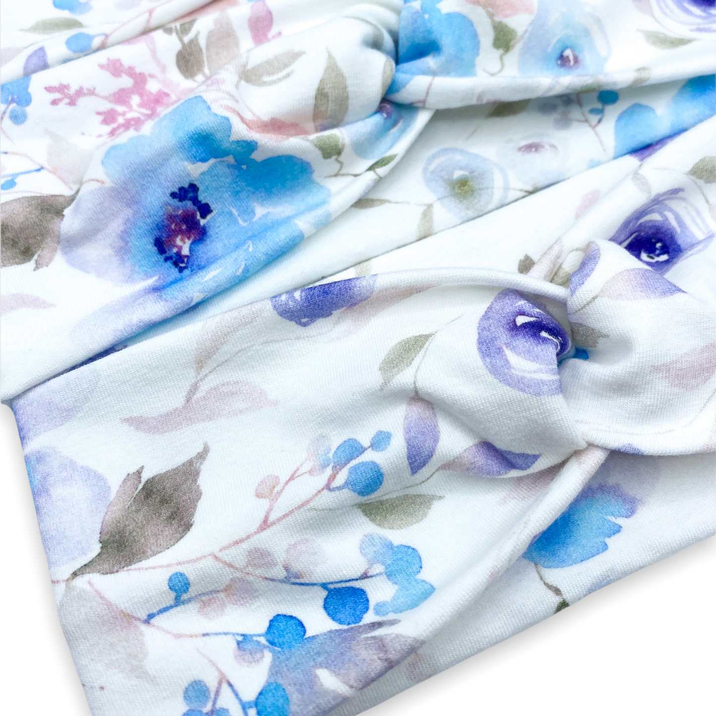 Blue Sugar Blooms Headband