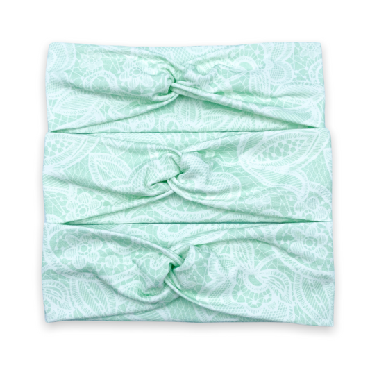Mint Faux Lace Headband